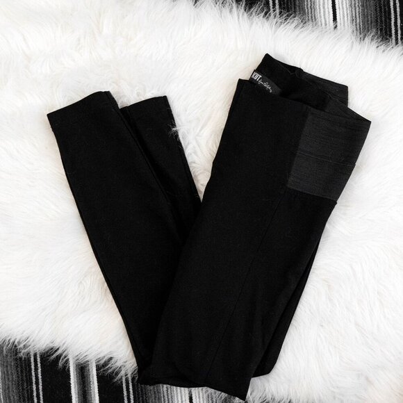 KUT FROM THE KLOTH PONTE PANTS BLACK LEGGINGS SZ M - Picture 1 of 12